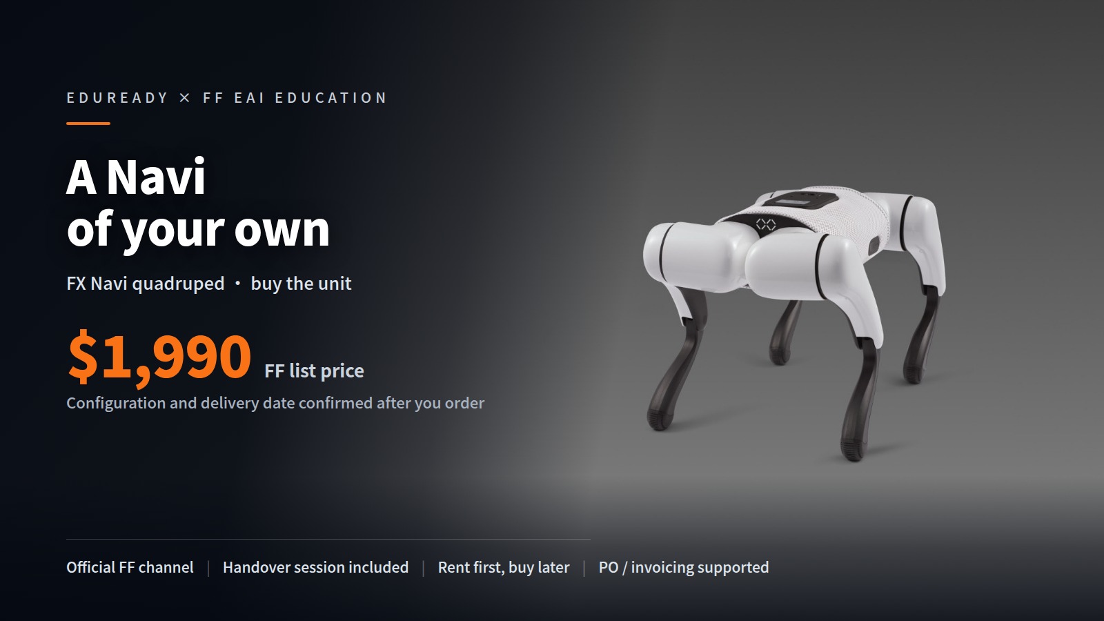 FX Navi Quadruped Robot Dog · Purchase