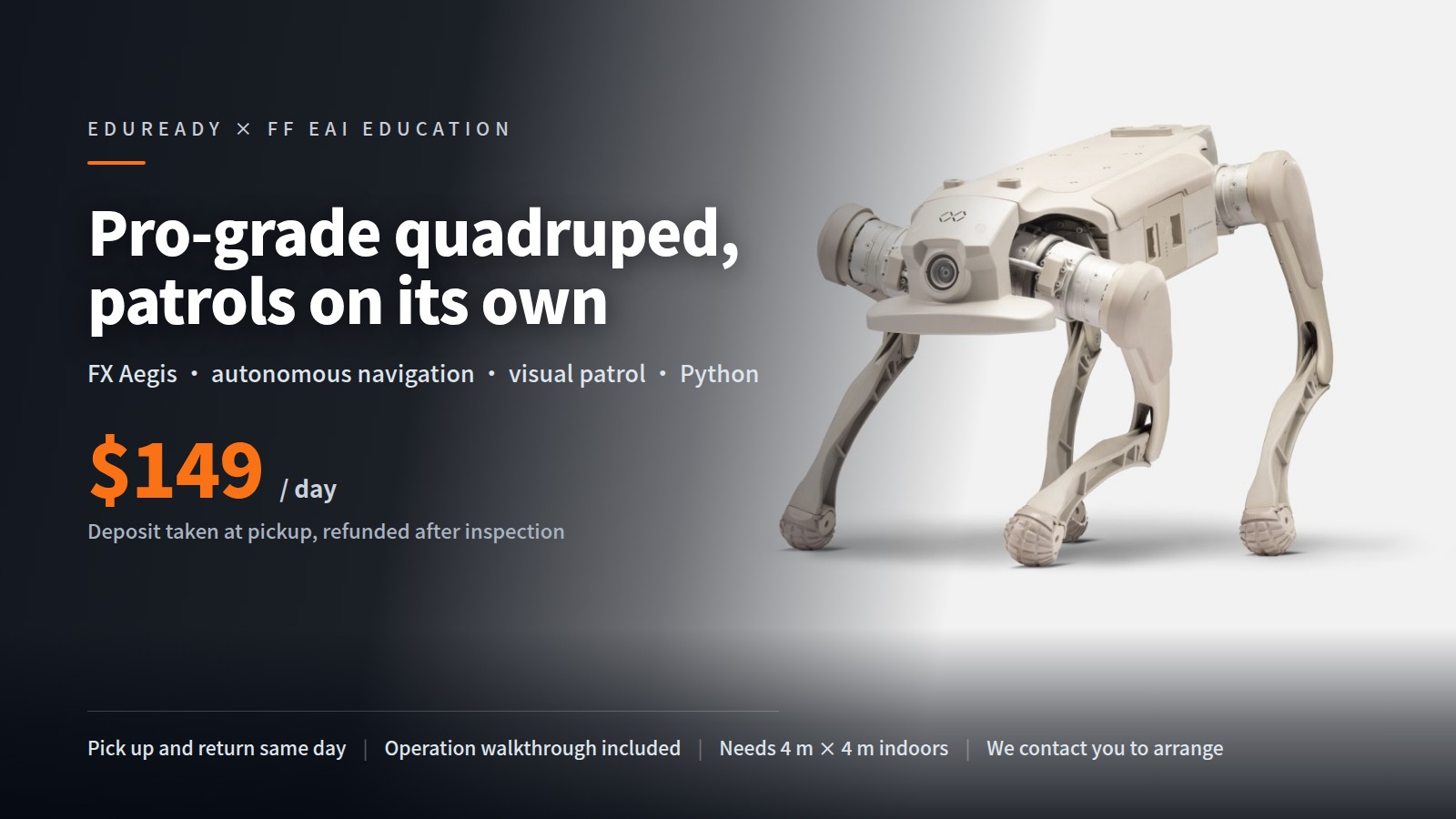 FX Aegis Quadruped Robot · Daily Rental