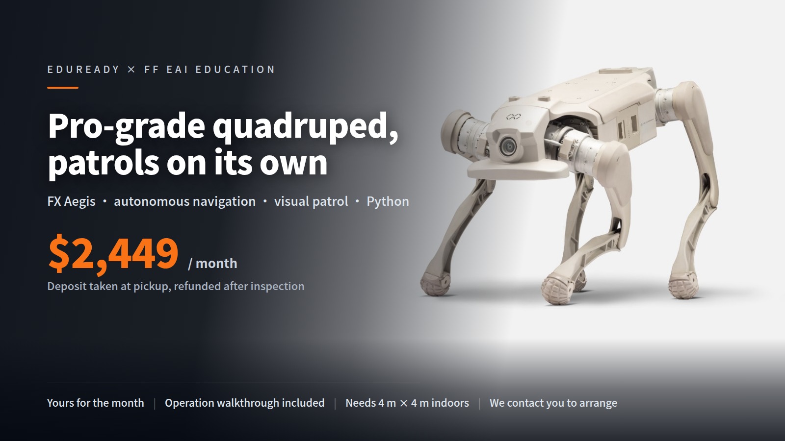 FX Aegis Quadruped Robot · Monthly Rental