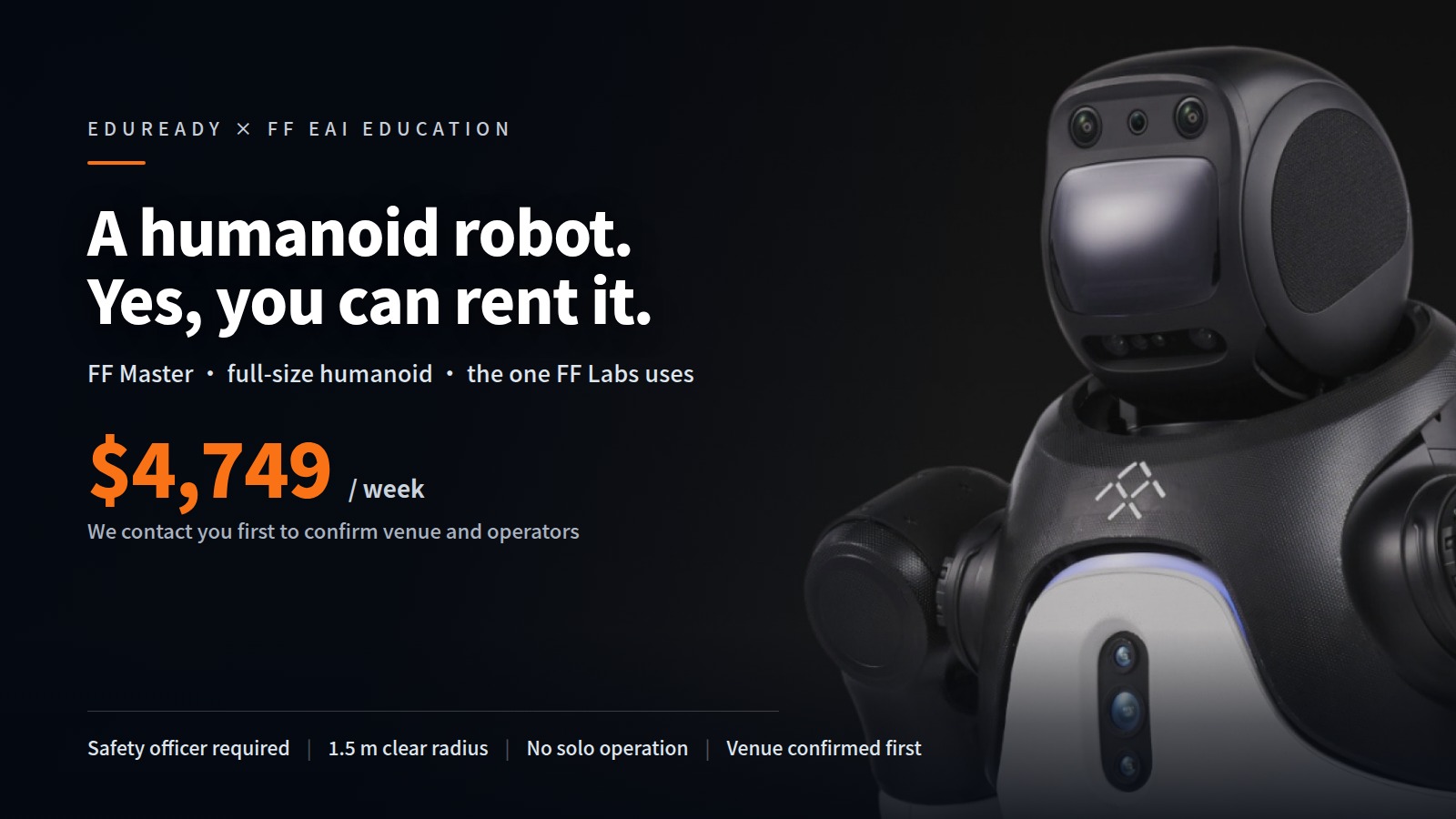 FF Master Humanoid Robot · Weekly Rental